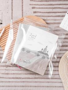 Transparent Resealable Cellophane Plastic Bag Self Adhesive Packaging Shirt, Clothing And Products, 100pcs 10x14 Inch Self Sealing Cellophane Bag, Birthday Gift Packaging, Home Storage,Christmas Valentine Day - Clear - View 2