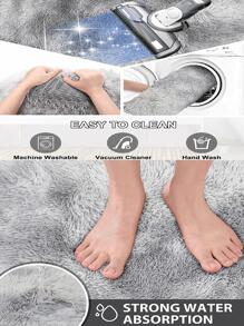 3 件套扎染浴室垫，简约涤纶防滑浴室地毯套装，适用于浴室入口装饰浴室厨房装饰 - 淺灰色 - 查看 6