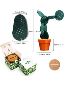 8入組仙人掌設計杯墊 - 墨綠色 - 查看 2