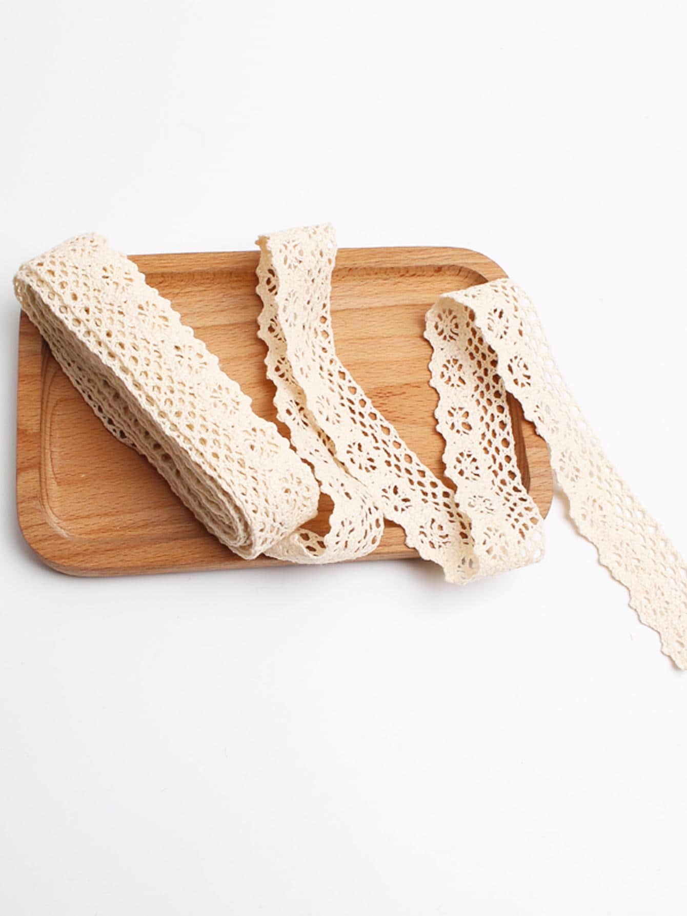 1roll Rỗng ra Tự làm vải ren - Màu be - Xem 1