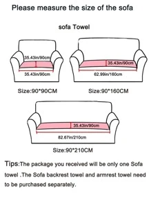 1 chiếc khăn sofa Jacquard hình học - Màu be - Xem 6