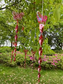 1 pieza Protector con diseño de mariposa planta colgante - Rojo - Ver 2