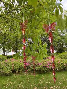 1 pieza Protector con diseño de mariposa planta colgante - Rojo - Ver 4