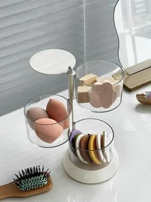 1pc ABS Beauty Egg Storage Box,For Holiday Beach, Bathroom Collection, Bedroom Collection, Large Capacity - White - View 2