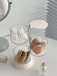 1pc ABS Beauty Egg Storage Box,For Holiday Beach, Bathroom Collection, Bedroom Collection, Large Capacity - White - View 4