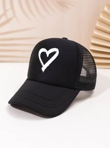 1 chiếc Mũ Trucker phong cách giản dị cho cả nam và nữ, dành cho cuộc sống hàng ngày - màu đen - Xem 2