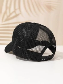 1 chiếc Mũ Trucker phong cách giản dị cho cả nam và nữ, dành cho cuộc sống hàng ngày - màu đen - Xem 3