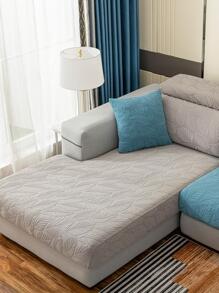 1入組樹葉提花彈性沙發座套 - 淺灰色 - 查看 3