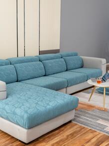 1入組提花葉子圖案沙發座套 - 藍色 - 查看 1