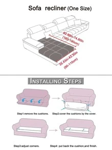 Bọc ghế sofa co giãn 1 chiếc lá Jacquard - Màu xám đen - Xem 6