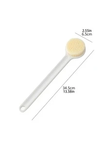 1pc Multi-function Bath Brush, Modern Plastic Long Handle Bath Brush For Shower - White - View 7