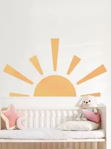 1 miếng dán tường họa tiết mặt trời, miếng dán tường PVC hiện đại cho gia đình, miếng dán, miếng dán tường, miếng dán vinyl trang trí nhà cửa, vật dụng trang trí mùa xuân làm mới ngôi nhà của bạn, miếng dán trang trí Rama quà tặng sinh nhật tốt nghiệp - Nhiều màu - Xem 3