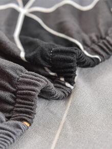 1入組幾何樣式沙發套和1入組靠墊套不附帶墊芯 - 彩色 - 查看 4