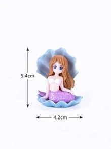 1入組塑料裝飾工藝品現代美人魚設計家居裝飾品 - 青碧色 - 查看 3