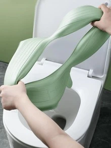 1入組EVA馬桶座圈浴用極簡素色馬桶座圈 - 綠色 - 查看 3