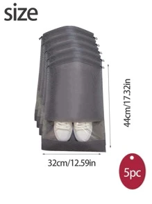 5入組便攜鞋收納極簡風格素色鞋子收納適用於家庭 - 灰色 - 查看 2