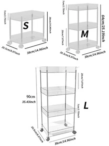 1pc PET Storage Rack, Modern Multi-Layer Storage Rack For Home Bathroom - Clear - View 2
