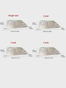 1peça sólido Capa de sofá & 1peça Fronha da almofada sem minimalista poliéster Capa de sofa Conjuntos para casa - Cinza claro - Ver 6