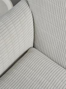 1peça sólido Capa de sofá & 1peça Fronha da almofada sem minimalista poliéster Capa de sofa Conjuntos para casa - Cinza claro - Ver 4