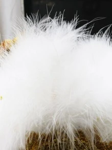 Quạt trang trí trang trí lông vũ 1 cái - Nhiều màu - Xem 5