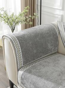 1 Màu Xám Lá Dạ Nỉ Sofa Khăn Hiện Đại Sofa Sofa Chăn Cho Gia Đình, Tất Cả Các Mùa - Xám - Xem 5