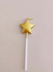 1 pieza Decoración superior detorta pastel moderno en forma de estrella para de fiesta de cumpleaños - Dorado - Ver 2