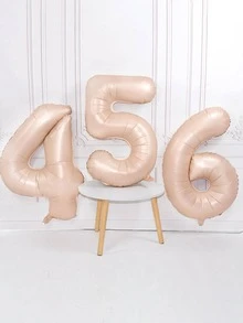 1 pieza Globo decorativo látex moderno en forma de número para fiesta - Marrón - Ver 8