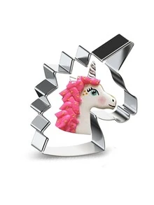 1pc Unicorn Shaped Cookie Mold, Cute Biscuit Cutter, For Baking - Grey - View 2
