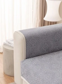 1入組花朵圖案沙發現代織物沙發蓋毯適用於 - 淺灰色 - 查看 2