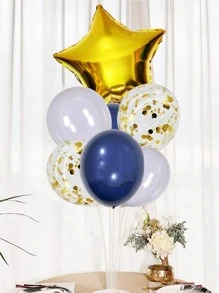 7 件装亮片装饰星形气球，现代乳胶装饰气球，适用于婚礼、派对、节日、圣诞节