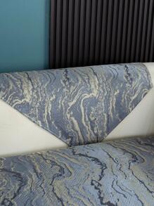 1pc Marble Pattern Sofa Towel - Grey - View 8