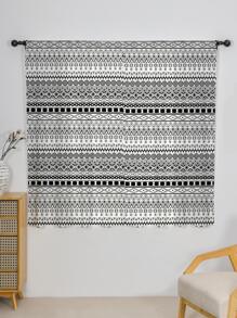 Cortina una sola pieza con patrón geométrico - Multicolor - Ver 1