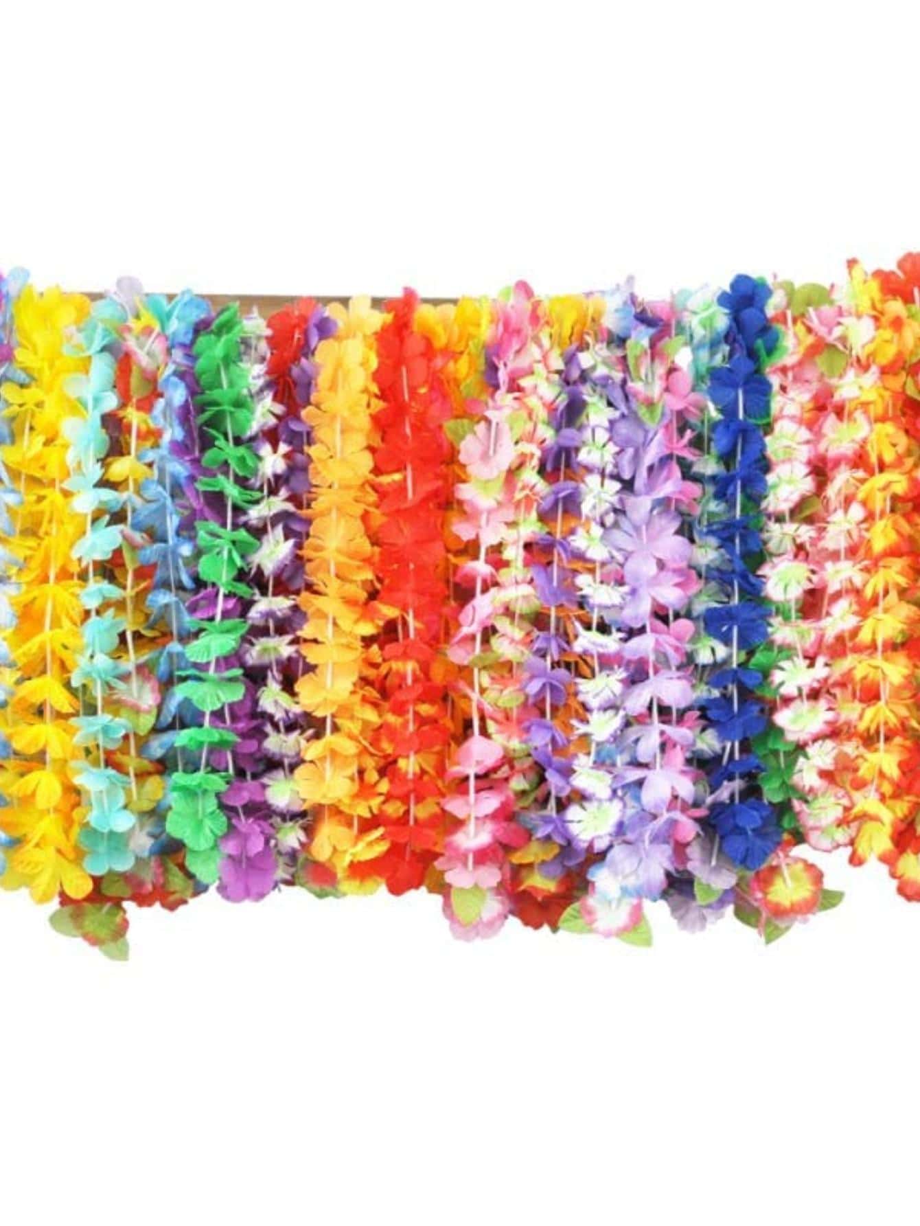 10pcs/50pcs Beach Party Garland Color Mixed Pack - Multicolor - View 1
