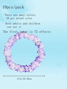 10pcs/50pcs Beach Party Garland Color Mixed Pack - Multicolor - View 2