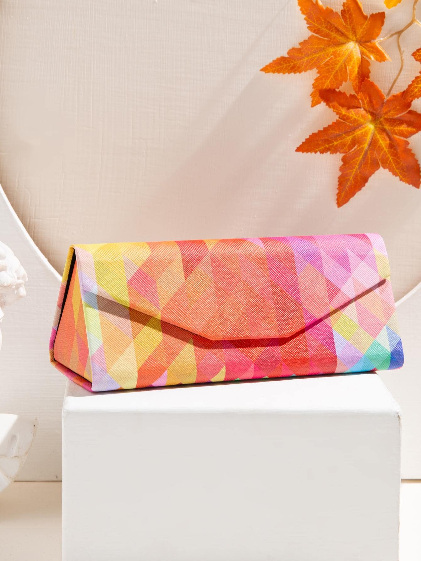 Geometric Pattern Glasses Case - Multicolor - View 1