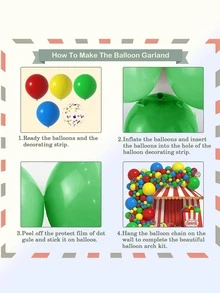 120入組/套乳膠氣球花環派對用浪漫混色亮片細節氣球拱門 - 彩色 - 查看 2