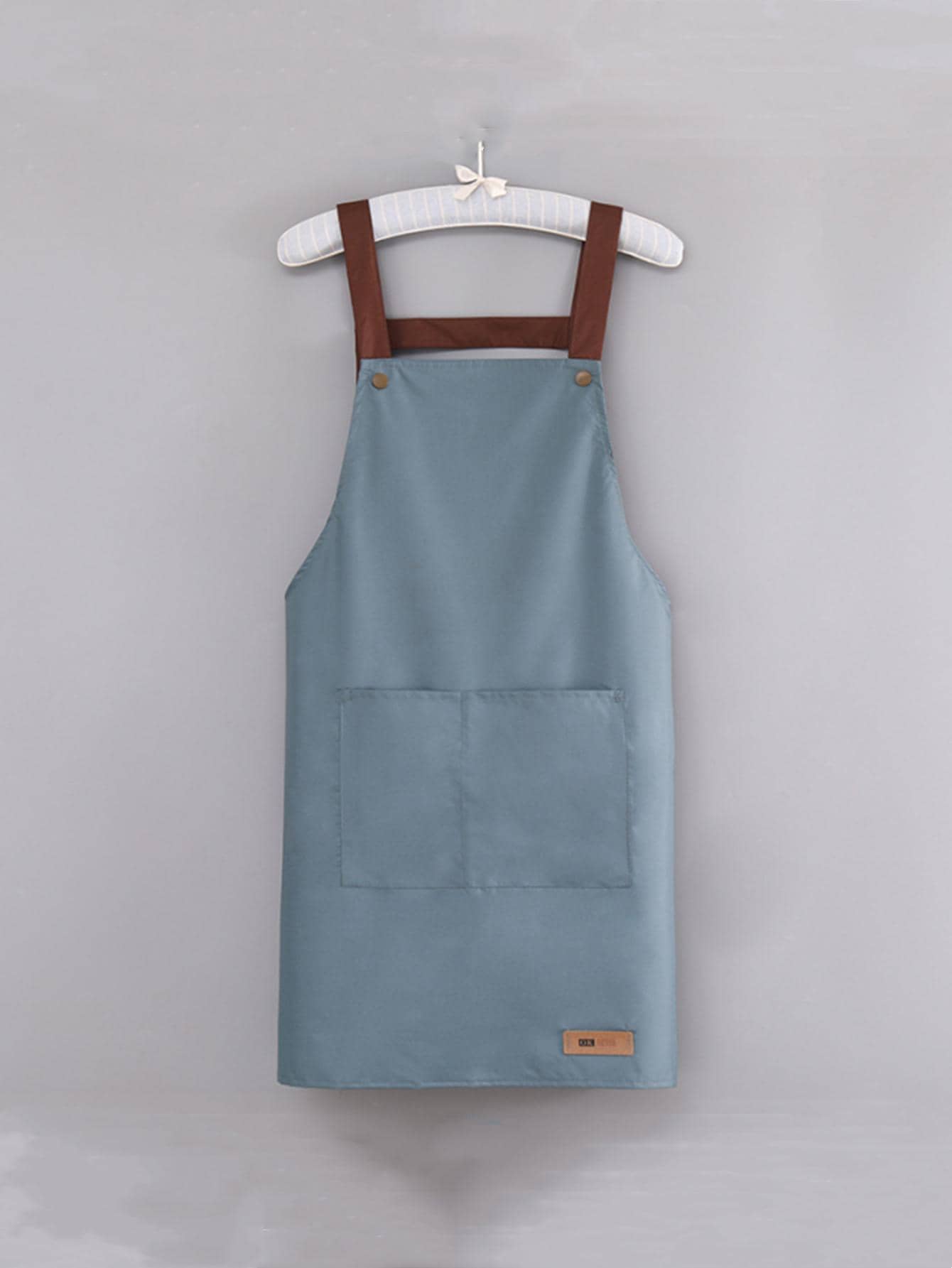 1/2/4 Chiếc Tạp Dề Chống Thấm Nước Đơn Giản Và Thời Trang Có Dây Đeo Cổ Để Bảo Vệ Dầu/Bẩn-Thích Hợp Cho Tiệm Làm Móng Tay, Quán Trà, Và Nhà Bếp Tại Nhà, Tạp Dề Eo Unisex - Màu xanh lam - Xem 1