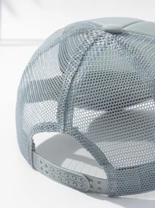 Men Slogan Graphic Trucker Hat - Light Grey - View 3