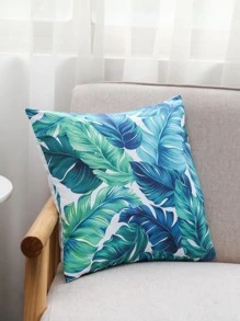 1入組熱帶銀蓮花圖案靠墊套可愛裝飾抱枕套適合家用 - 彩色 - 查看 2