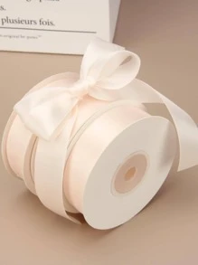 1pc Solid Gift Wrap Ribbon, Modernist Polyester Filament Ribbon For Party