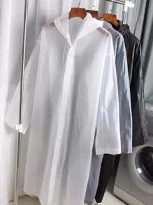 1入組雨衣,加厚防水雨衣,女士男士黑色野營防水雨衣套裝 - 黑色 - 查看 5