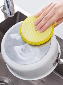 10 件装双面清洁海绵，适用于平底锅、锅、碗碟 - 多功能家用清洁工具 - 洗碗刷、厨房、浴室、家居、家居供应商 - 彩色 - 查看 4