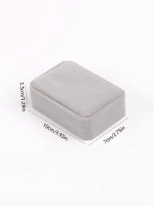 1 Hộp Đựng Trang Sức Bằng Nhựa, Tối Giản Màu Hộp Bảo Quản Trang Sức Cho Gia Đình Và Du Lịch - Xám - Xem 2