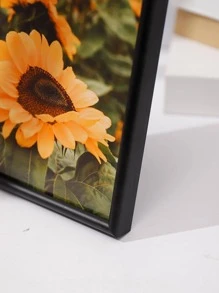 1 pieza con patrón de girasol Marco para fotos sin interno simple negro Marco para foto - Negro - Ver 6