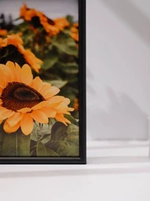 1 pieza con patrón de girasol Marco para fotos sin interno simple negro Marco para foto - Negro - Ver 5