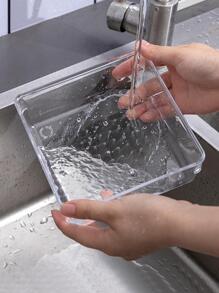 1 件 PS 化妆品收纳盒，现代透明化妆品收纳盒，适合家庭、假日海滩、浴室收纳、卧室收纳，大容量 - 無色 - 查看 7