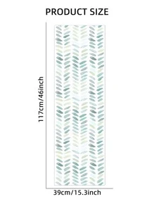 1捲葉子圖案牆水彩葉子印刷PVC家用防水壁畫卷 - 綠色 - 查看 7