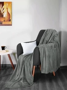 1 szt. Koc w jednolitym kolorze, prosty koc w jednolitym kolorze do łóżka - Beżowy - Zobacz 2