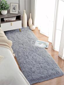 Unicolore Duveteux Tapis , Lampe Gris En Polyester En Peluche Tapis , Pour Salon , Chambre À Coucher - Gris pâle - Voir 10