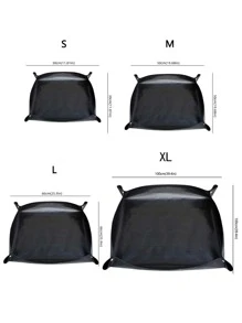 1pc Pe Plastic Gardening Mat, Planting Operation Mat For Transplanting, Mixing Soil, Waterproof And Suitable For Indoor And Outdoor Gardening - Black - View 2